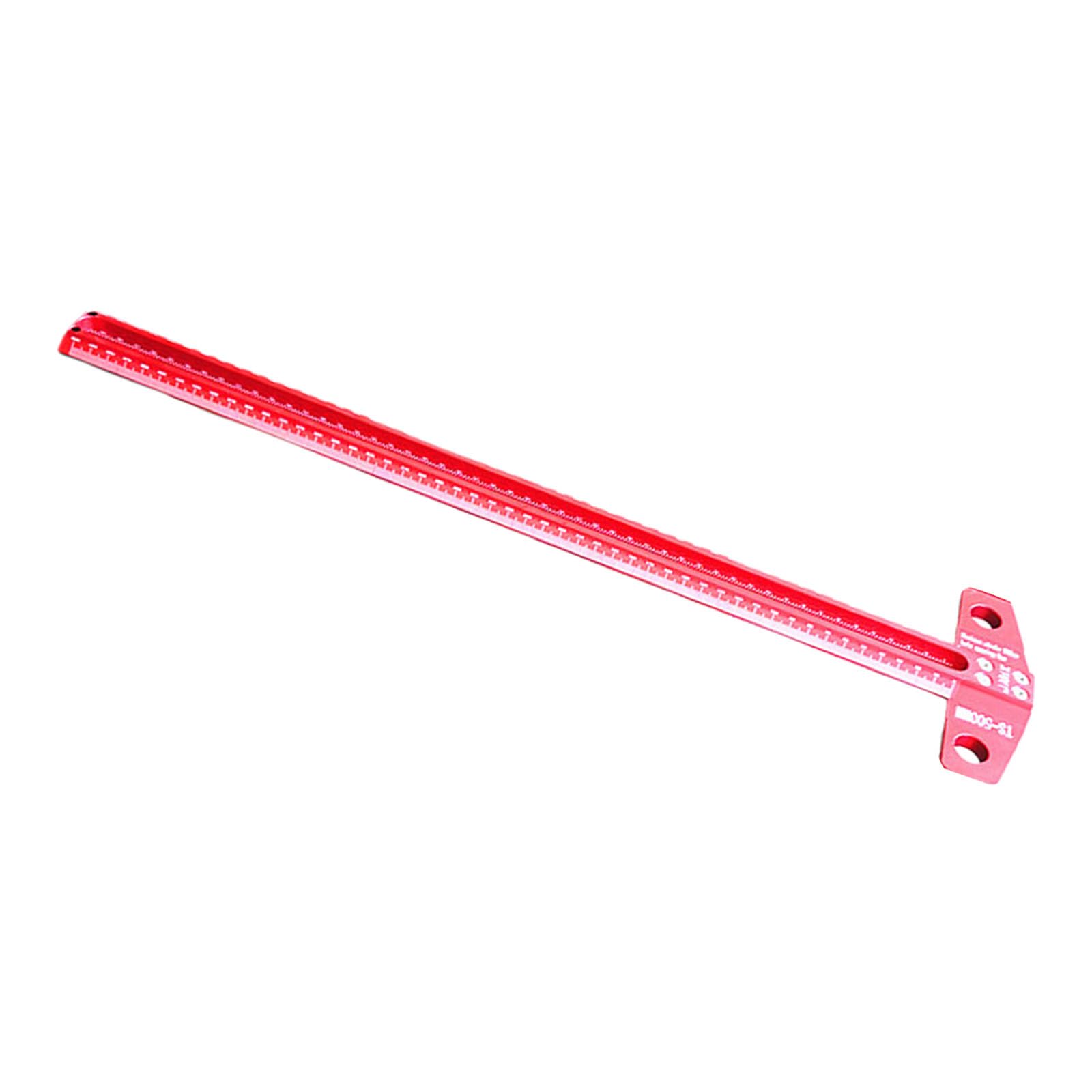 Hsioluted 500Mm Professional Woodworking Measuring Tool Woodworking Scriber T-Type Ruler Scribing Ruler Aluminum Hole Scribing Aluminum Marking King