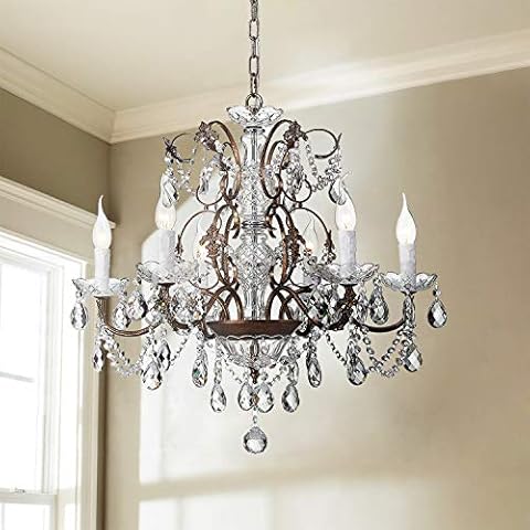 Saint Mossi 6-Lights Rustic Crystal Chandelier Cover