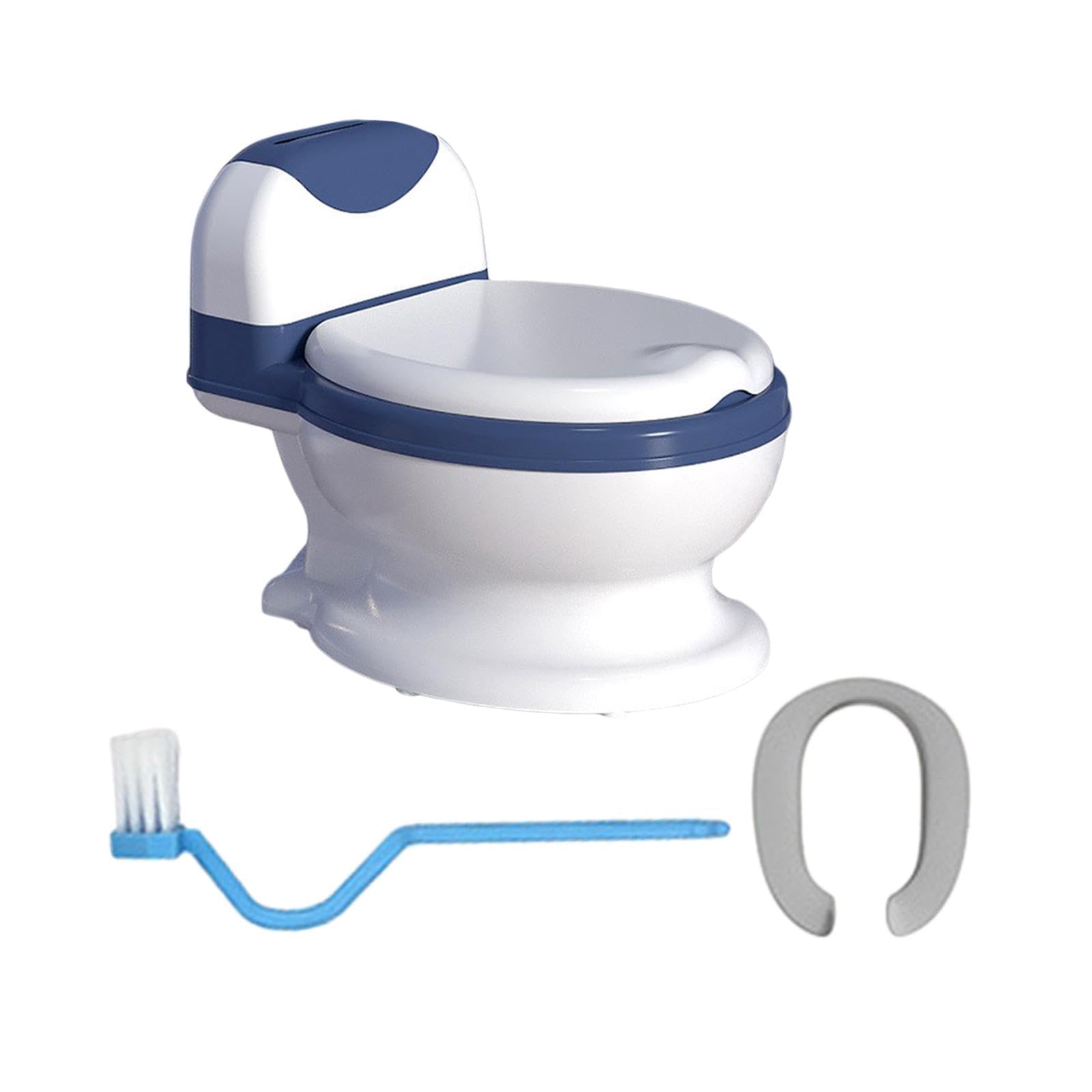 Sharplace Addestratore per Vasino per Bambini Piccoli, Sedile per Vasino Rimovibile con Imbottitura in PU, Portatile, Sensazione Realistica, WC per L'addest, Blu, Taglia unica bambino
