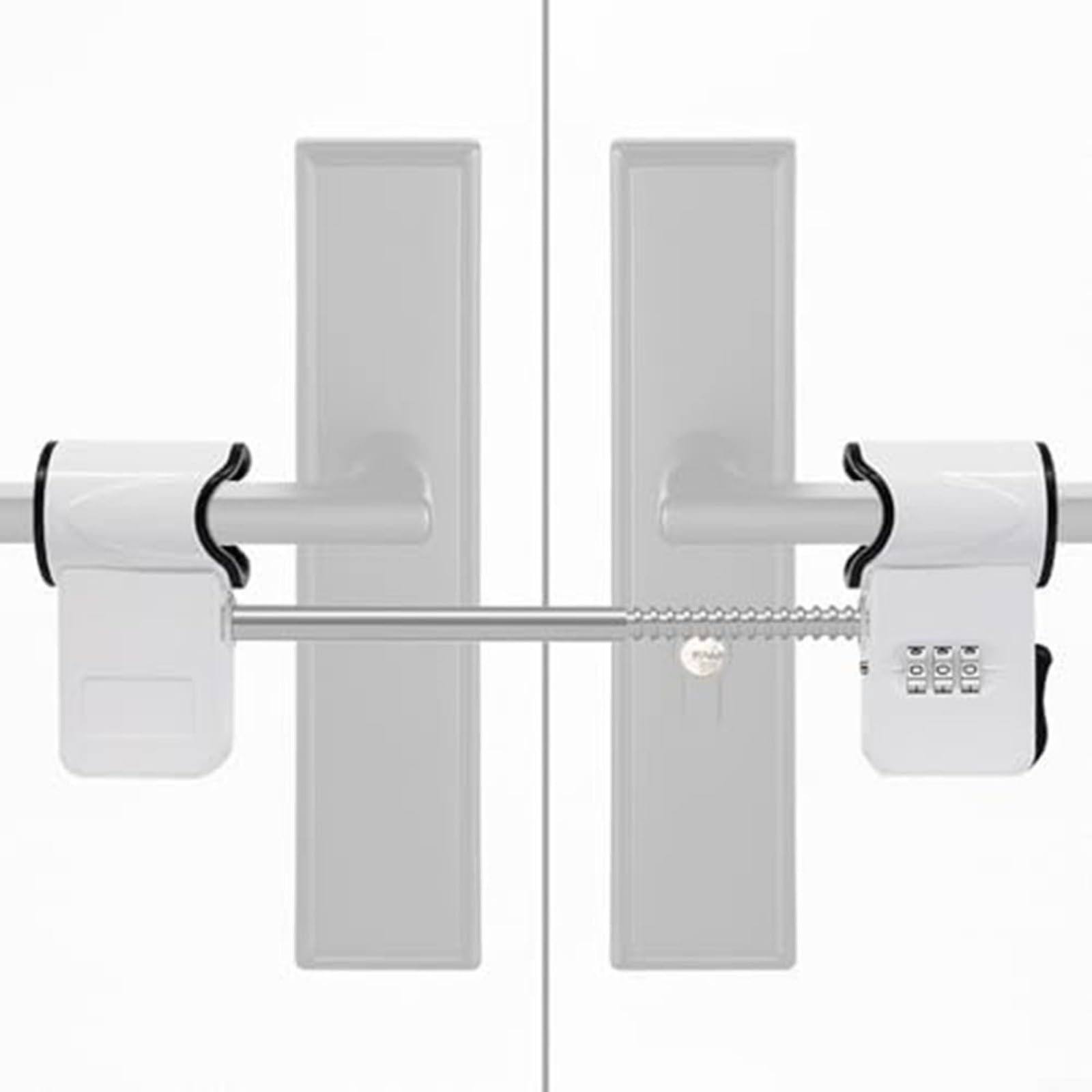 Cerradura de combinación antirobo para doble puerta instalable sin taladro