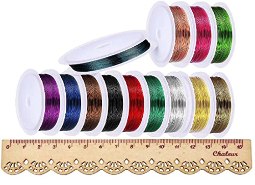 Image of DIY Crafts Rolls 0.38 mm Diameter 148-164 ft Beading Wires Bright Bead Stringing Wires Stainless Steel Color (10 Roll 10 Color, 10 Color Tiger Tail Wire Rolls)