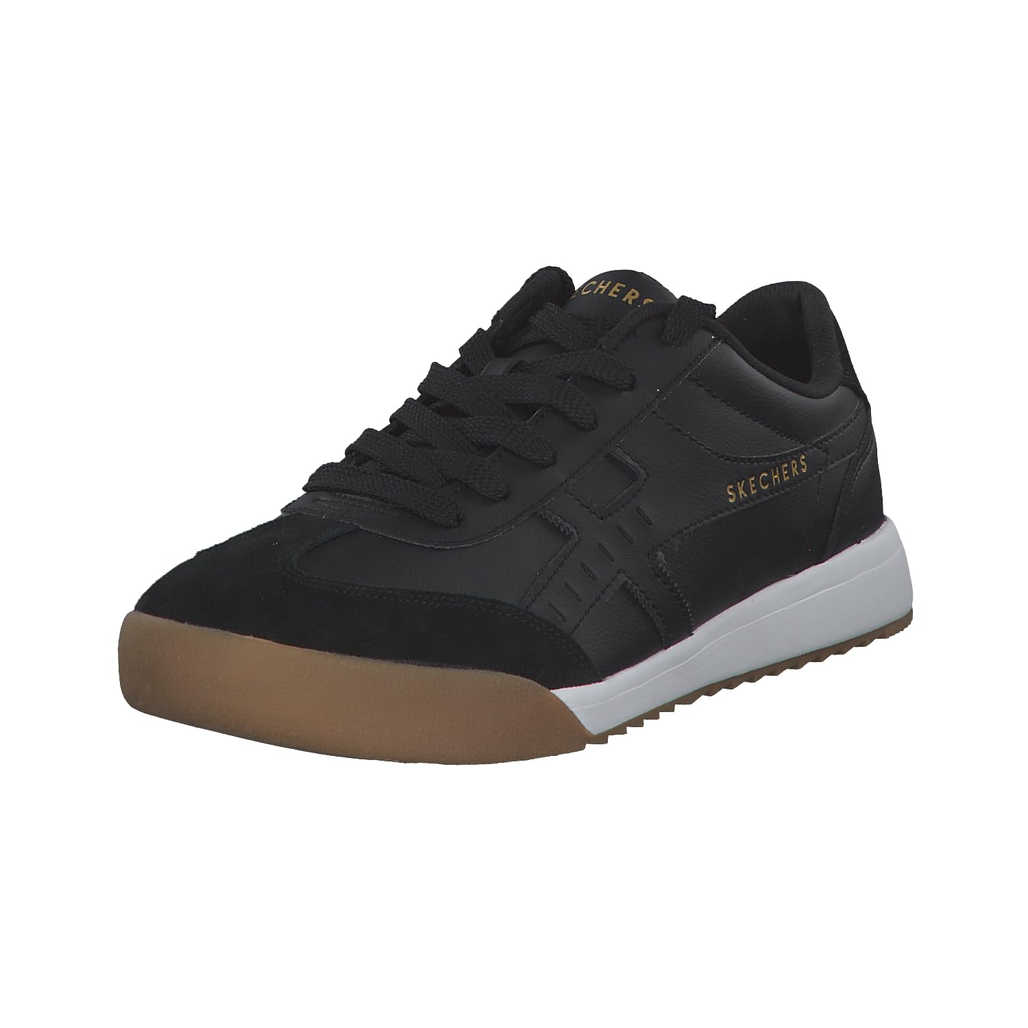 Skechers Men's Zinger 2.0 Manzanilla Totale Sneaker, Black Duraleather/Suede, 7.5 UK