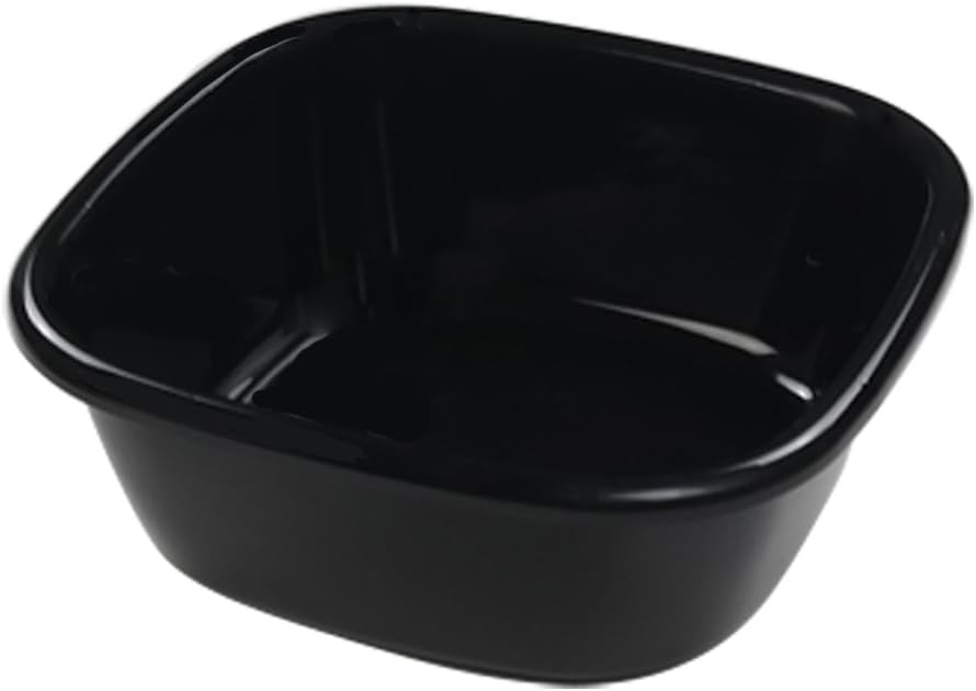 3-Pack 10 Quart Small Dish Pan/Wash Basin, Black