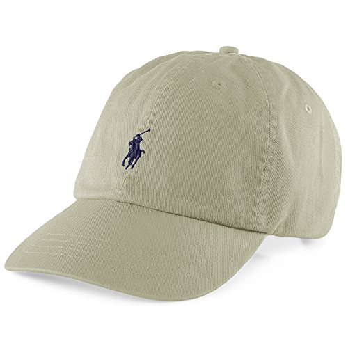 Polo Fashion Signature Pony Adjustable Beige Cotton Hat