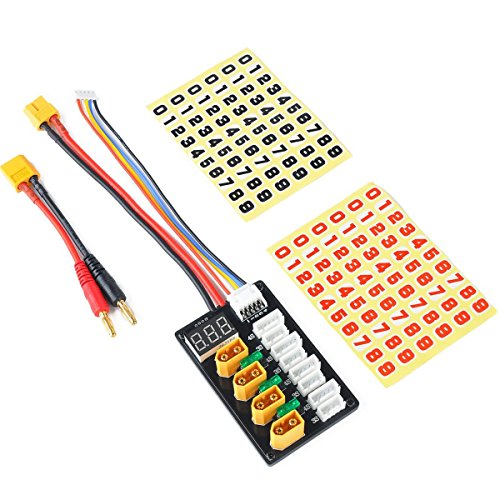 Price comparison product image FancyWhoop XT60 Parallel Charging Board for 3S 4S LiPo Batteries XT60 Connector with XT60 to Banana Connecting Cable