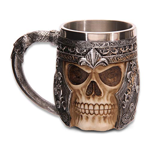 mtb more energy Chope ''Undead Knight''' - Gobelet crâne (350ml) - Hauteur 11 cm - Décoration Fantastique Fantaisie Medieval
