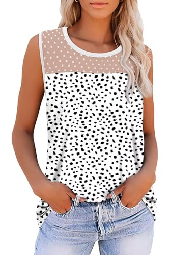 KISSMODA Womens Flora Print Tank Tops Ribbed Summer Shirt Sleeveless Summer Casual Women Blouses(S-3XL)