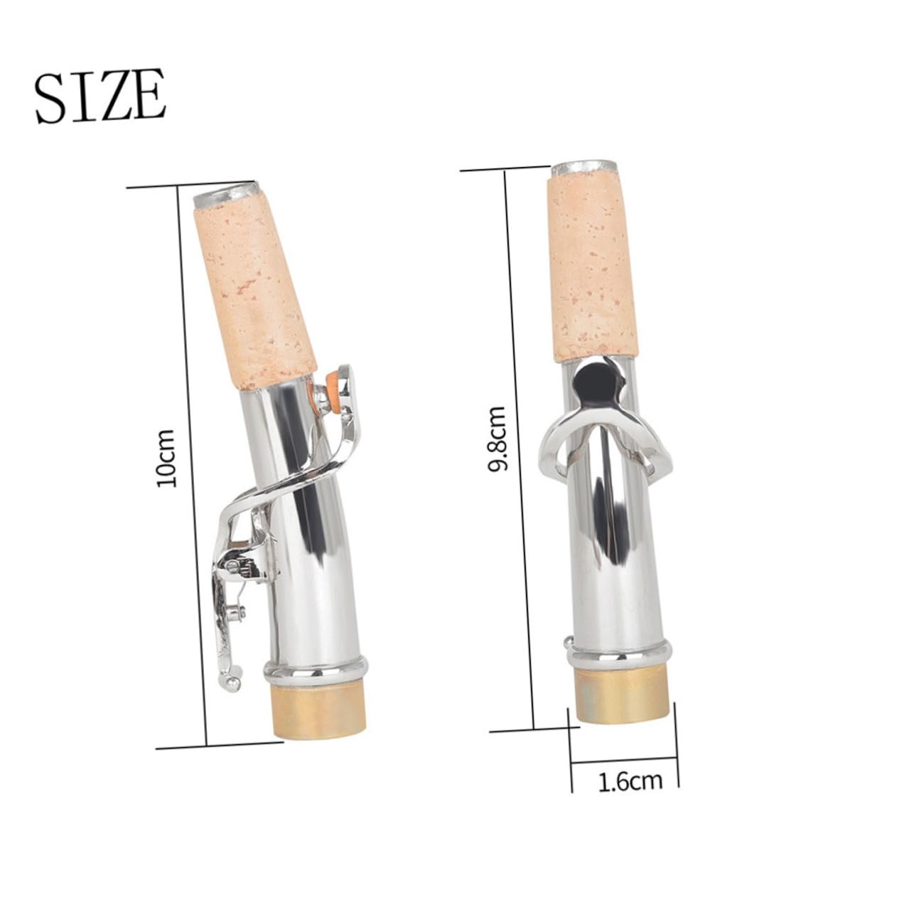 Accessoires Saxophone Soprano 2 Pièces, Col Droit et Courbé