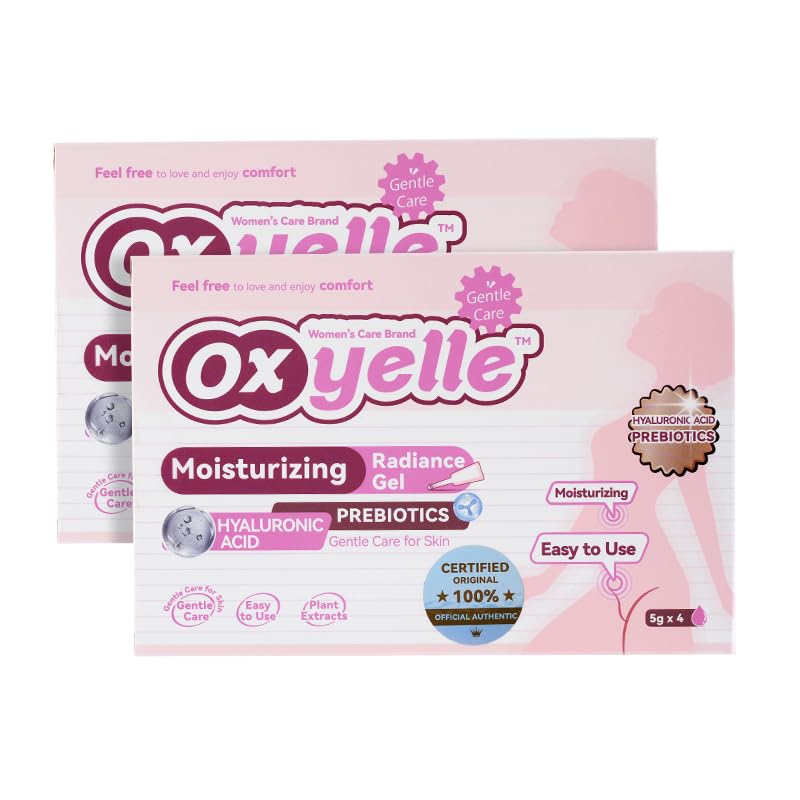 Oxyelle Vaginal Moisturizer for Women, Moisturizing Radiance Intimate Care Gel with Applicators, Hormone-Free Relief for Dryness & Itching, Prebiotic Feminine Care, Safe for Daily Use, Pack of 2