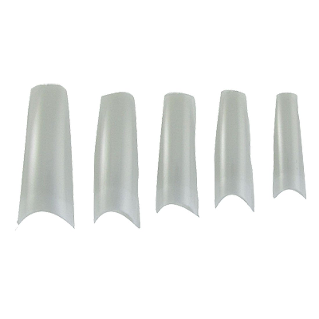 Qtqgoitem 100 Pcs Light Gray False Nails Half Nail Tips 10 Size w Case (model: adb c55 1f6 3cf 26c)