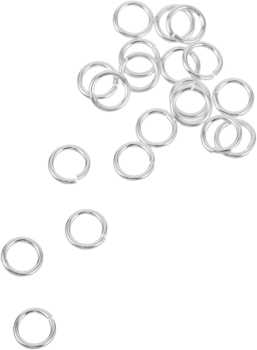 20pcs Silver Open Jump Rings for Necklace Charm Jewelry Making