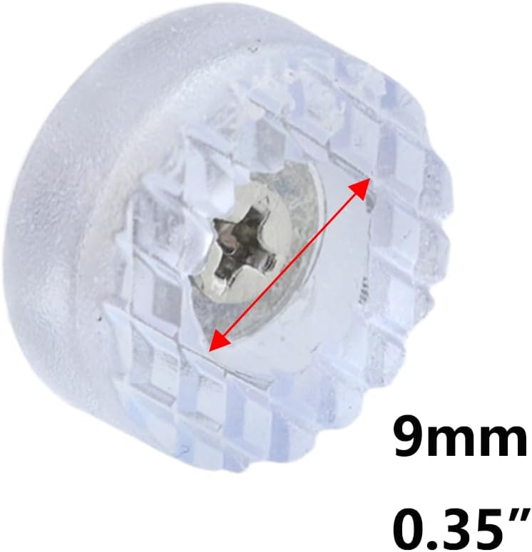 Semetall Round Rubber Feet 100 Pack Soft Cutting Board Rubber Feet Small Clear Blue Pads for Furniture Electronics and Appliances,18mmx7mm(0.7"x0.27" DxH)-Clear Blue
