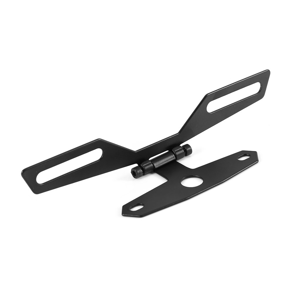Universal Motorcycle License Plate Bracket - Fender Eliminator With LED Light | CNC Aluminum Black