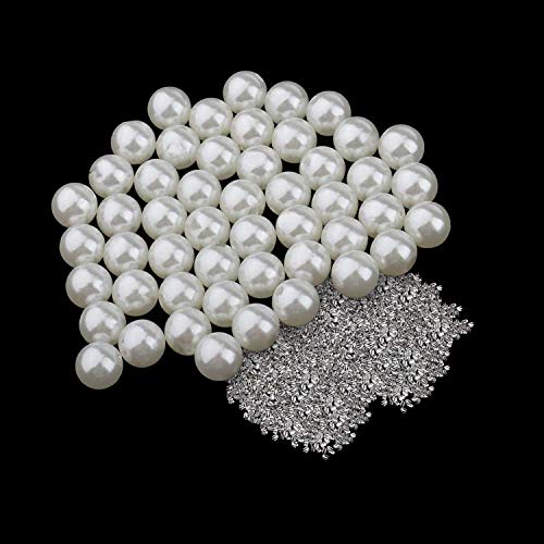 Trimming Shop Pearl Rivets Studs Round Rivets with Four Claw Nail Studs for Embellishment Clothing, Bags, Leathercrafts, Shoes Decoration, Jewelry Making, 12mm, 100 Sets