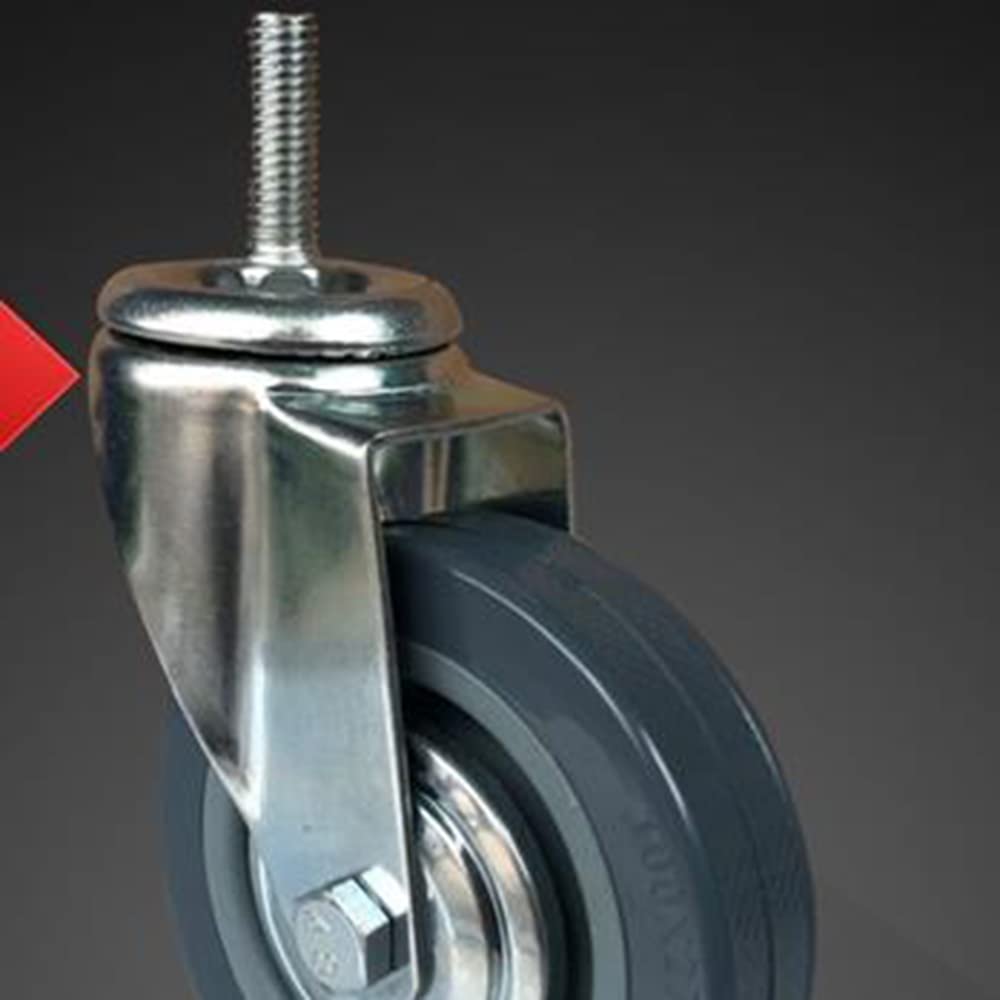 Ruote per carichi pesanti M10/M12, ruote girevoli con freni, ruote per carrello da trasporto industriale, diametro 100 mm, 2 frenate + 2 non frenate, durevoli e versatili.