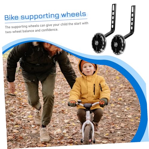 Set de 4 Ruedas de Entrenamiento DOITOOL con Estabilizadores Auxiliares Ajustables Negros, Ruedas de Repuesto Resistentes para Niños y Bicicleta miniatura 7
