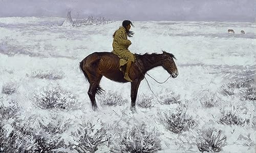 Toile Frederic Remington le garçon du troupeau poster 60x90cm pour décoration salon