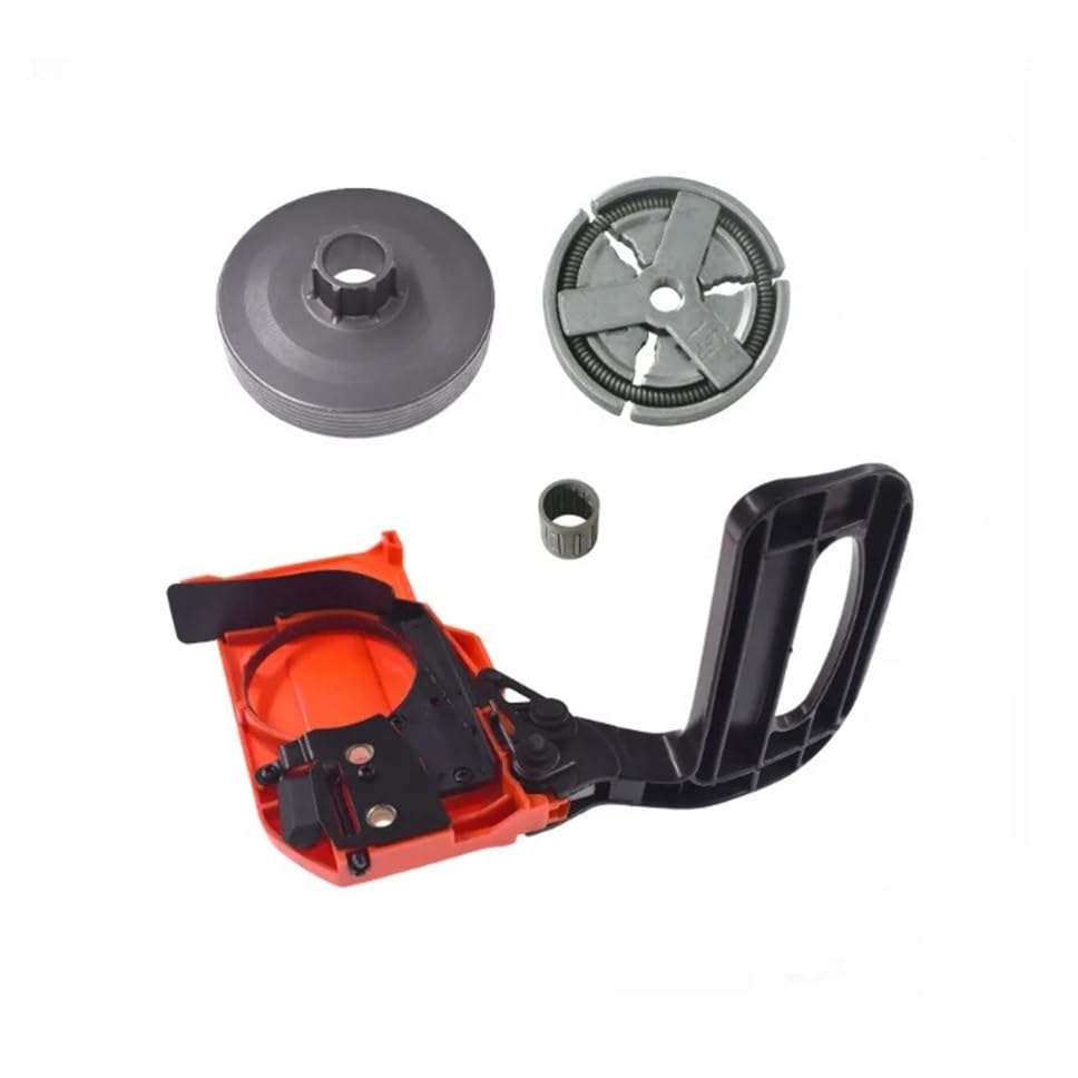 Conjunto de manija de Freno, Cubierta de piñón de Embrague, cojinete de Agujas y Kit de Tambor de Embrague for Motosierra Zenoah de 45 CC, 52 CC, 58 CC, 4500, 5200 y 5800.