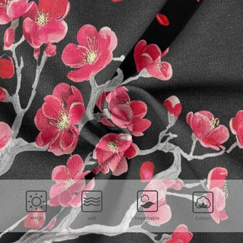 Red Flowers Gray Branches Black Toddler Girls Underwear 2t Cotton Little Girl Panties Fancy Kids Briefs Undies3