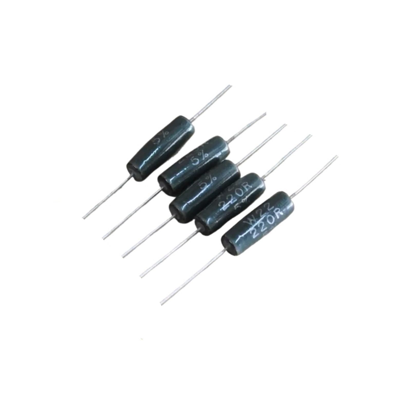 BALYDLUL 5PCS W22 7W 2.2R 10R 15R 27R 56R 307R 348R 680R 1K 2K 2.2K 3K 3.9K 5% winding resistor(620K)