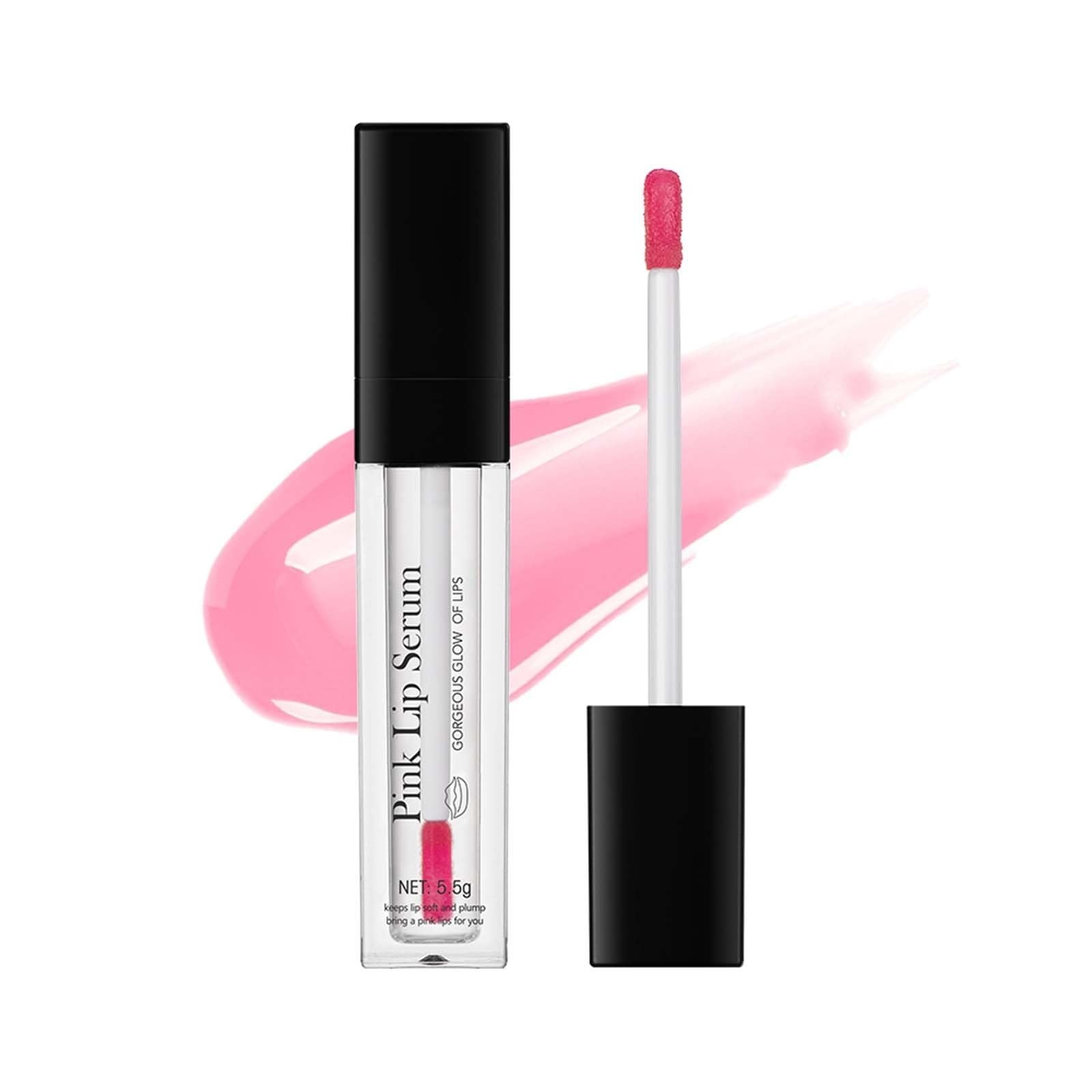 Pink Lip Serum Plumper – Farbwechselnder Lipgloss, Hydratisierend, Nicht Klebrig, 2 Stück