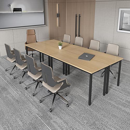 8FT Rectangular Meeting Table Set for Modern Offices (4PCS)