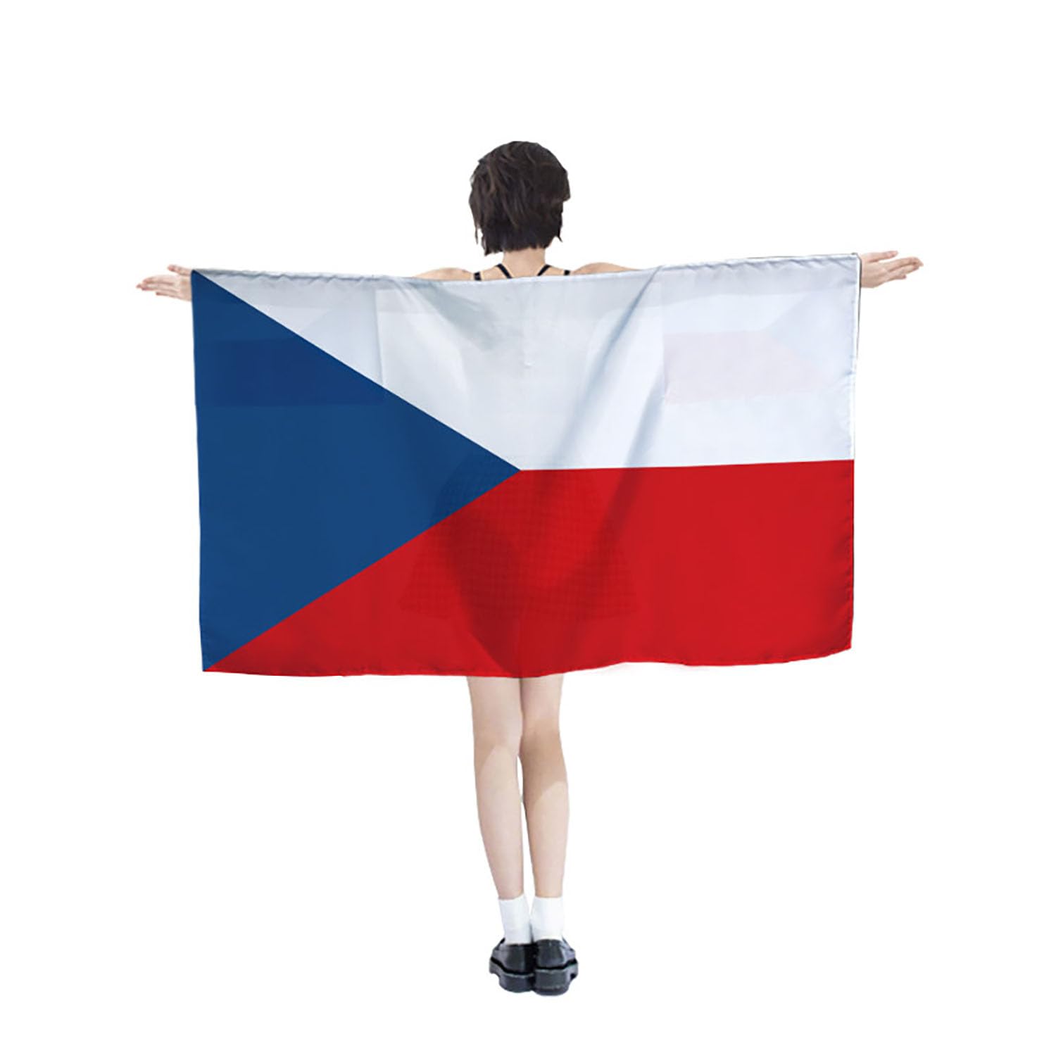 Cape drapeau CZE pour supporter le football en extérieur lors des grands matchs