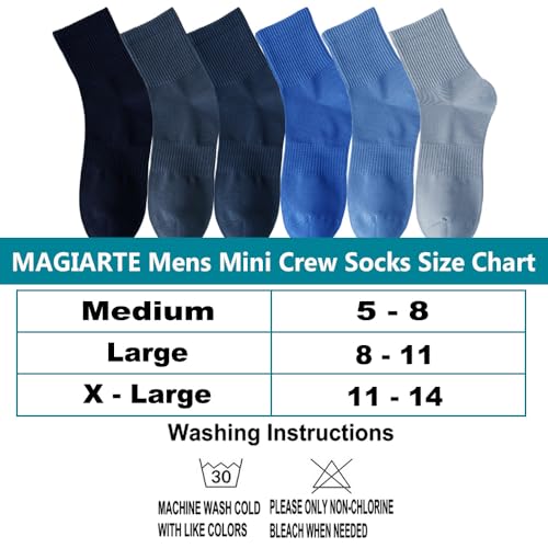 MAGIARTE Mens Athletic Cotton Quarter Crew Socks Moisture Wicking Odor Control Arch Support Compression Running Socks for men4