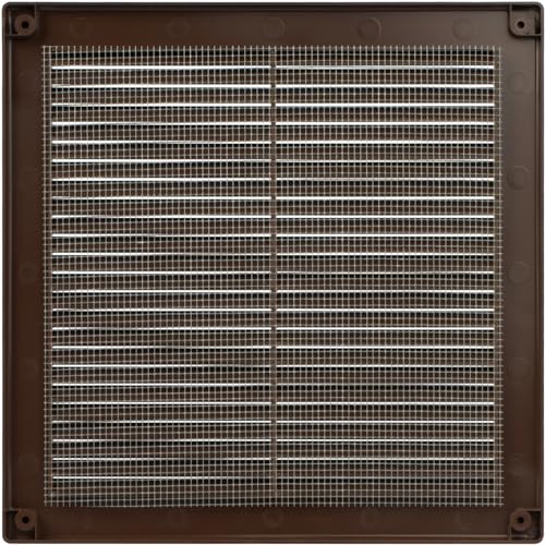 Snapklik.com : Vent Systems 8 X 8 Inch Brown Soffit Vent Cover - Flat Square Air Vent Louver ...