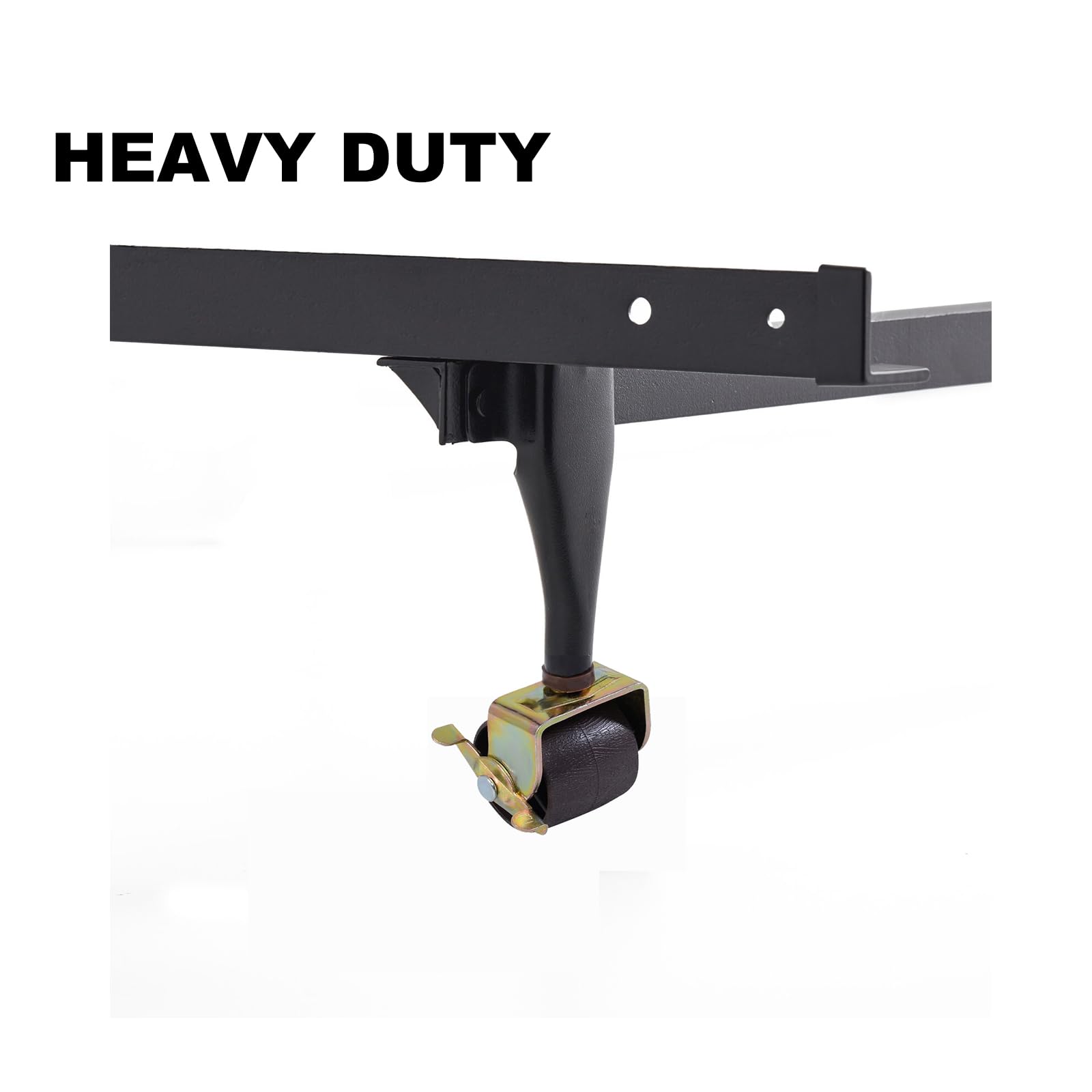 Heavy Duty Steel Stem Bed Frame Wheels Casters Rollers with Locking, can Hold 600lbs, Set of 6