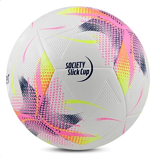 Bola Topper Slick CUP Society, Amarelo Neon/Rosa/Azul
