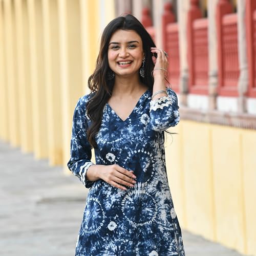 Image of ANNI DESIGNER Women Cotton Blend Kurta Palazzos Set