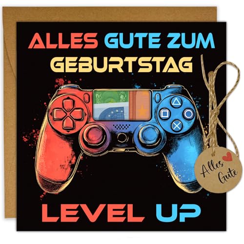 JOYEASE Geldgeschenke Geburtstag, Gamepad Geburtstagskarte Geldgeschenke Verpackung mit Umschlägen, Zocker Gamer Geschenk, Teenager Jungen Geschenk, Coole Sachen für Jungs