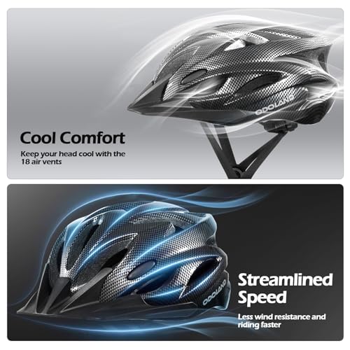 Image of Odoland Adult Bike Helmet with Cycling Sunglasses Set for Men & Women | Safety Certified Bicycle Helmet, UV Protection Glasses, Adjustable Dial for Mountain, Urban, Skating, Road, City Commuting