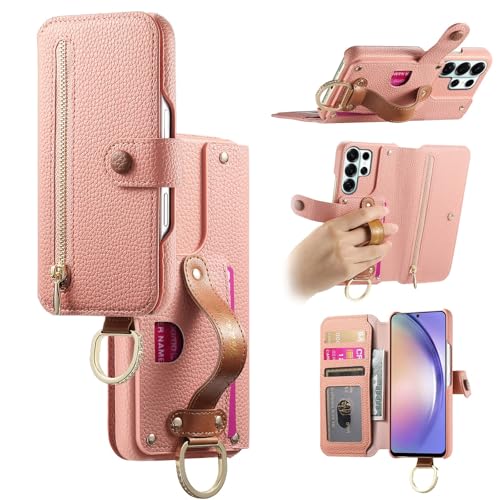 Étui Samsung Galaxy S25 Plus rose protection intégrale RFID à rabat