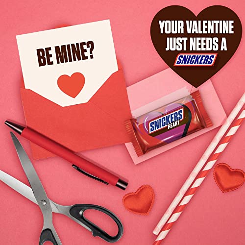 Snickers Valentine's Singles Size Chocolate Heart Candy Bars 1.1-Ounce Bar 24-Count Box #TOP3