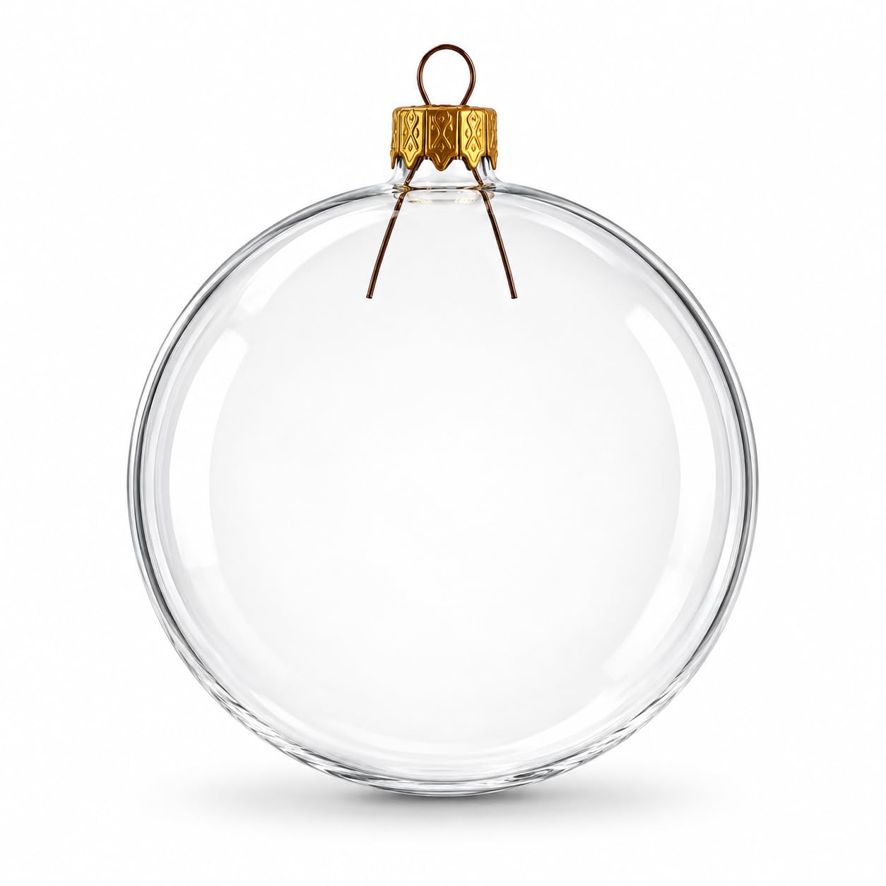 Lot de 6 boules de Noël en verre transparent 8,2 cm