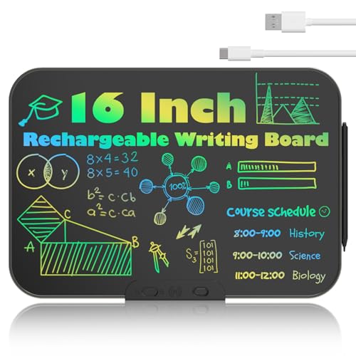 HOMESTEC Tableta de Escritura LCD de Pantalla Completa de 16 Pulgadas, Tableta con Sensor para...