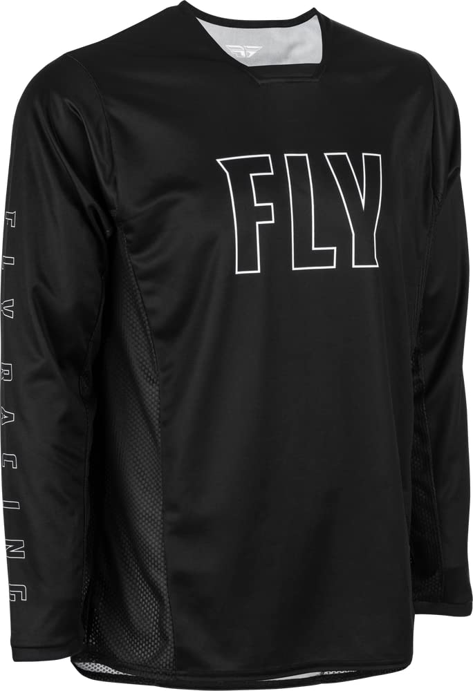 Fly Racing Radium Riding Jersey (Black/White, Medium)
