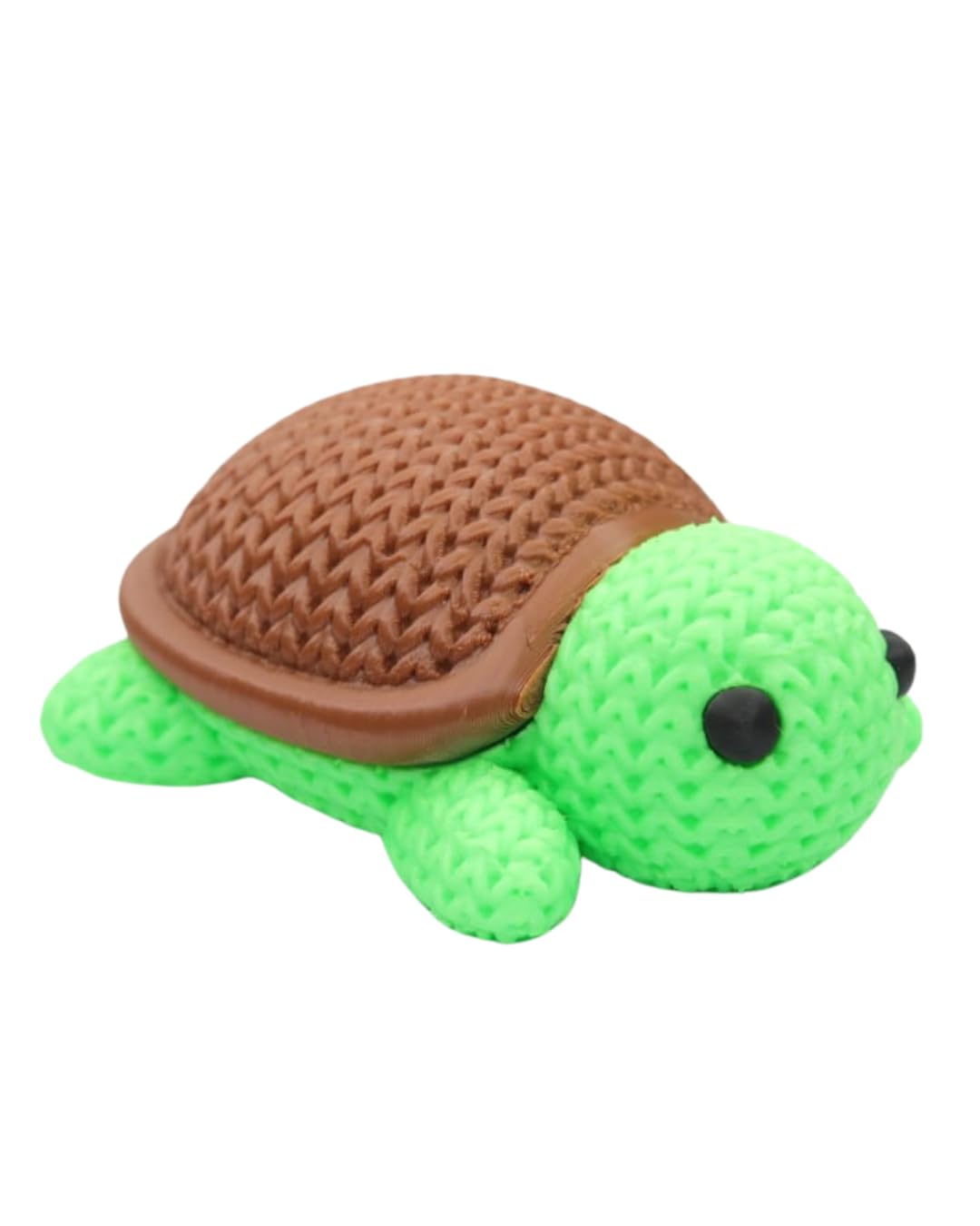 TURTLOO The Knitted Turtle | Cute Desk Buddy for Office & Home | Crochet Style Knitted Desk Decor | Sensory Toy for ADHD & Stress Relief | Biodegradable Eco-Friendly Polymer Figurine