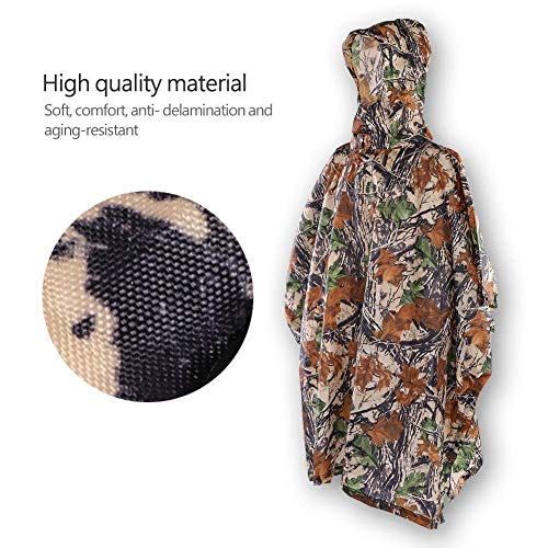 Rain Poncho, Outdoor Sports Waterproof Rain Coat For Adults Multifunctional Lightweight Camouflage Rain Coat Perfect For Camping, Hiking, Traveling, Sporting For Outdoor Clothing #TOP2