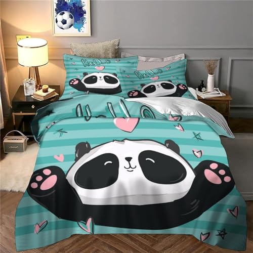 Housse de couette panda mignon en microfibre 140x200 - 6