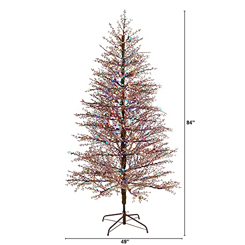 Nearly Natural T3258 7Ft. Frosted Berry Twig Artificial Christmas Tree thumb #1