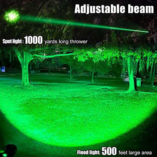 Image of VASTFIRE USB-C Rechargeable Green Flashlight Zoomable 1000 Yard Pressure Switch Scope Rail Mount Hogs Predators Night Hunting (30)