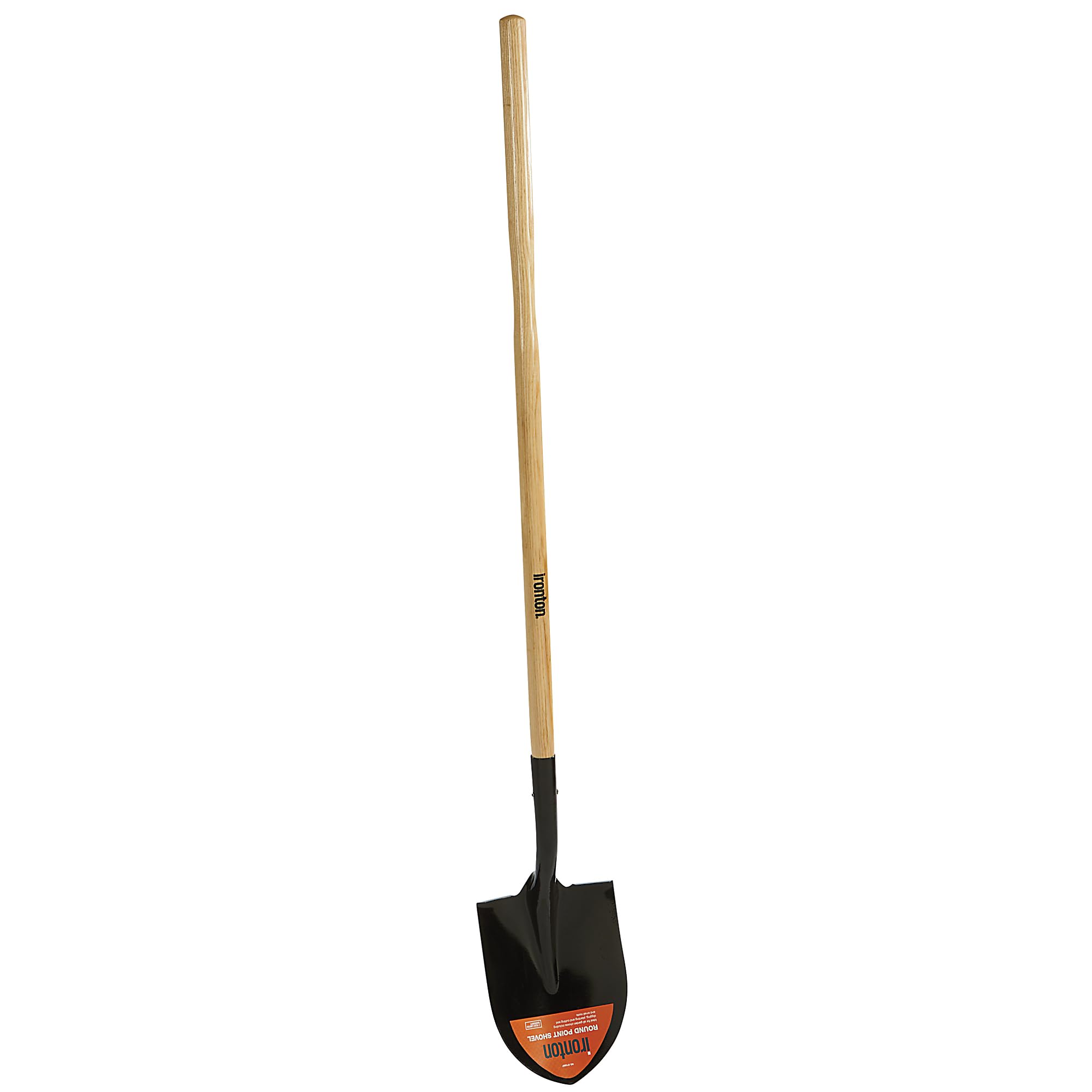Ironton Long Handled Round Shovel 48 in. w/Wood Handle