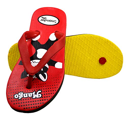 Image of POLITA Boys & Girls Shandar Slip On Slipper Flip Flop, Red