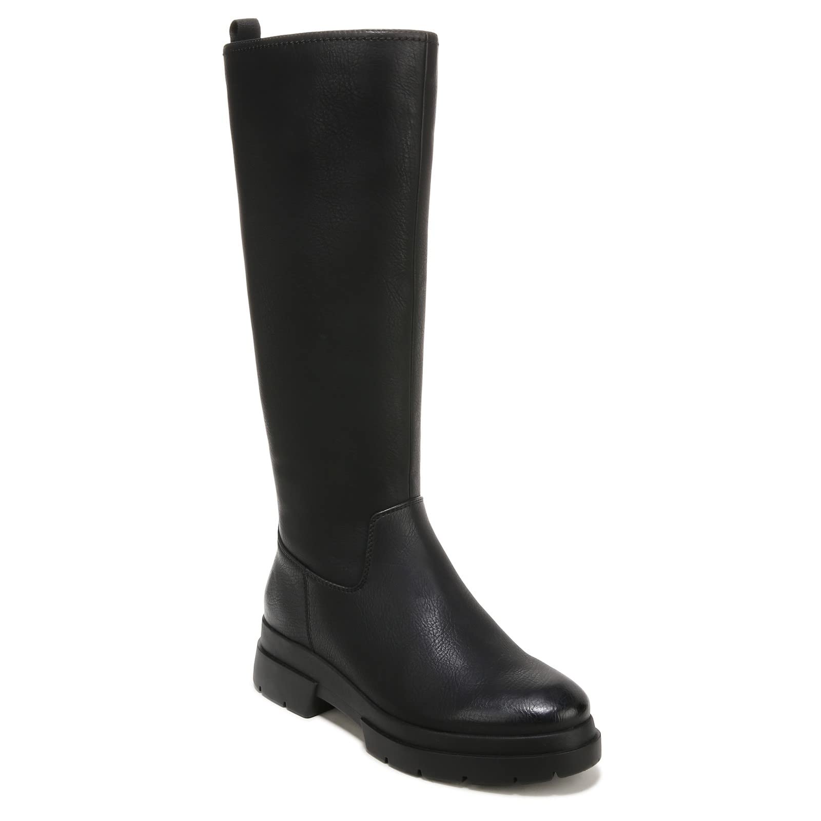 Naturalizer SOUL Womens Orchid Chunky Bottom Knee High Boot Black Smooth 8 M