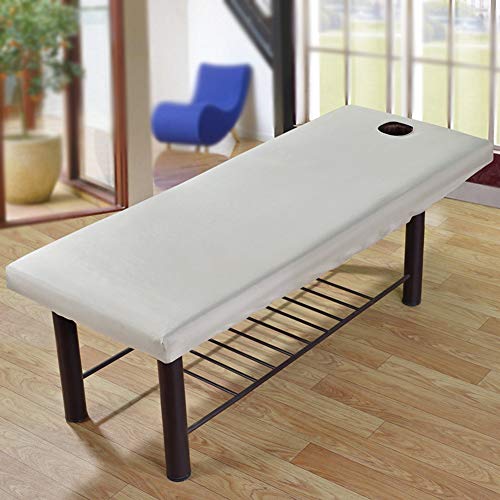 2 x Massageliege-Laken mit Gesichtsloch, elastisches...