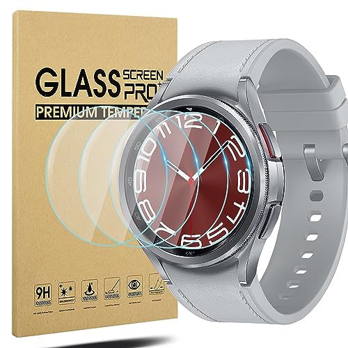 Suoman 4-Pack for Samsung Galaxy Watch 6 Classic 43mm Screen Protector [Anti-Scratch] 2.5D 9H Ultra-thin Tempered Glass Screen Protective Film