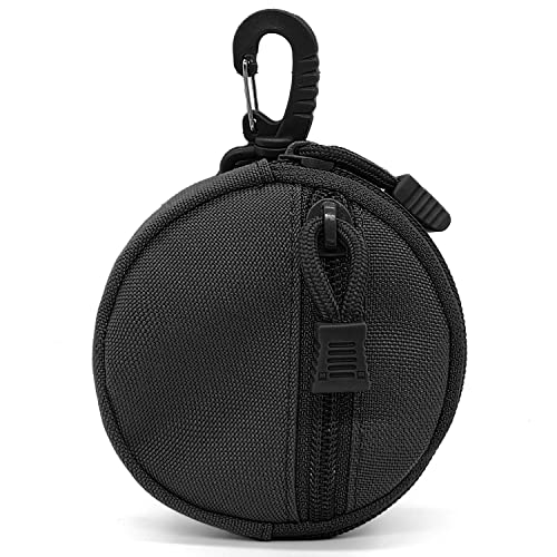 Jaegvida Tactical Coin Purse EDC Pouches with Hook Keys Earphones Coins Pouches 2Pcs (Black+Brown)3